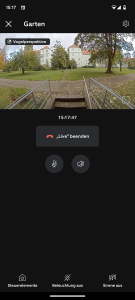 Vormenü der Ring Spotlight Cam Pro Überwachungskamera mit HDR