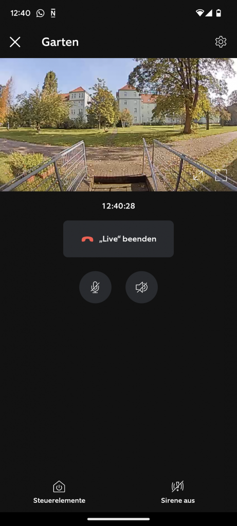 Vormenü der Ring Stick Up Cam Pro Überwachungskamera mit HDR