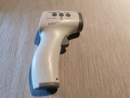 medisana TM A79 Stirnthermometer seitliche Bedienelemente