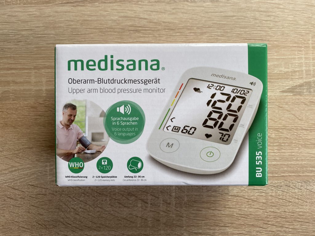Medisana BU 535 voice Oberarm-Blutdruckmessgerät Verpackung