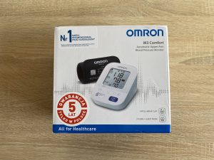 Omron M3 Comfort Oberarm-Blutdruckmessgerät Verpackung