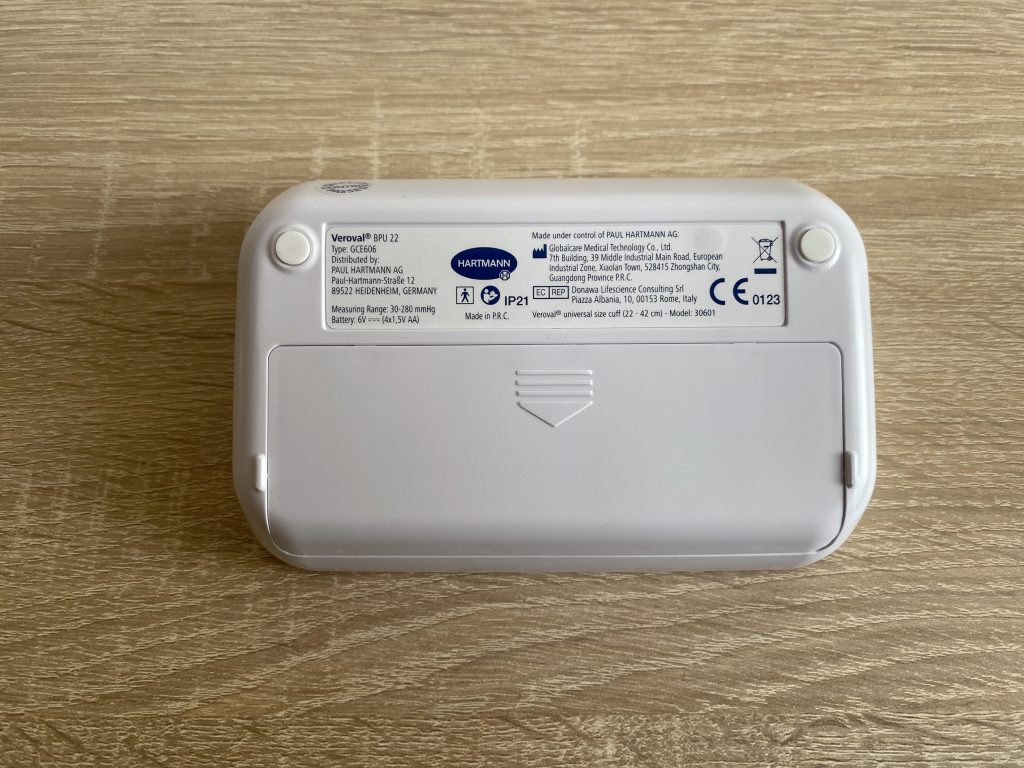 Veroval Compact Oberarm-Blutdruckmessgerät Rückseite