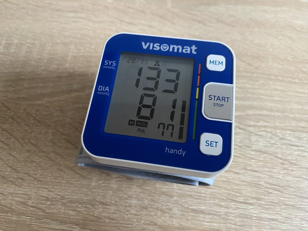 Visomat handy Handgelenk-Blutdruckmessgerät Anzeige Mittelwert