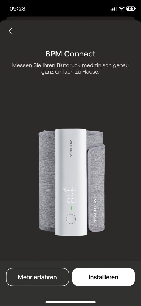 Withings BPM Connect Oberarm-Blutdruckmessgerät App Koppeln 2