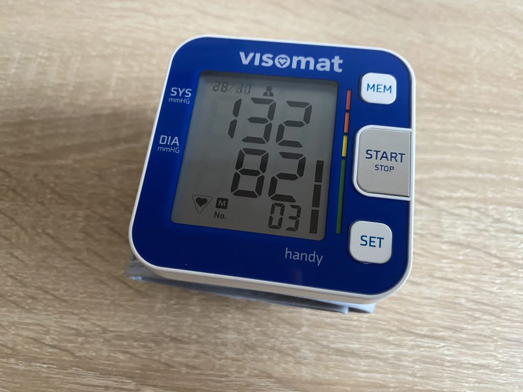 Visomat handy Handgelenk-Blutdruckmessgerät Anzeige letzte Messung
