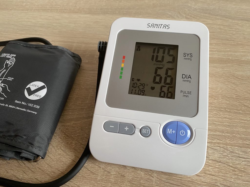 Sanitas SBM 21 Oberarm-Blutdruckmessgerät Ergebnis letzte Messung