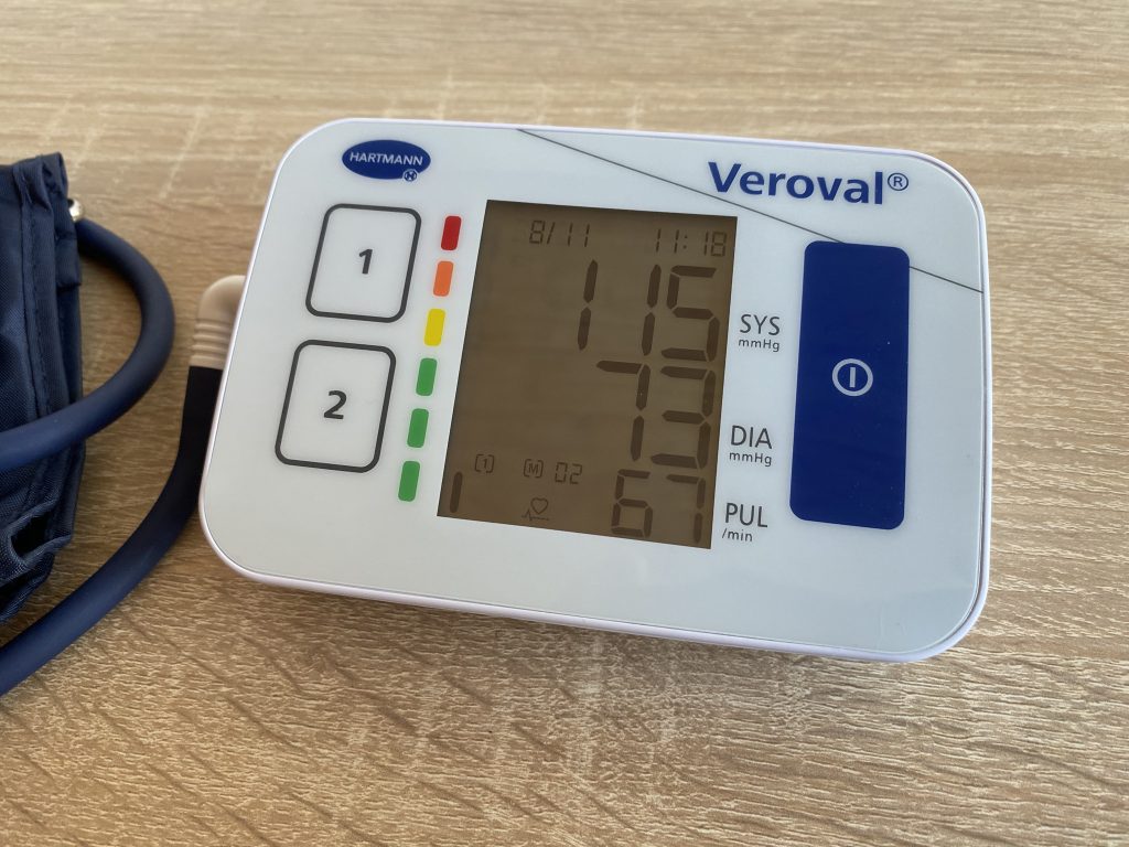 Veroval Compact Oberarm-Blutdruckmessgerät Ergebnisse Einzelmessung