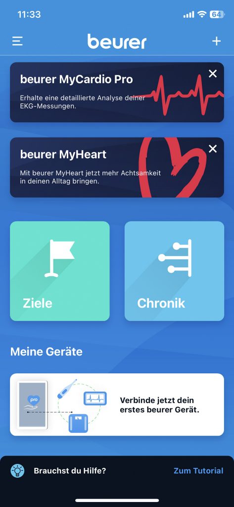 Beurer BM 85 Oberarm-Blutdruckmessgerät App Einrichtung 1