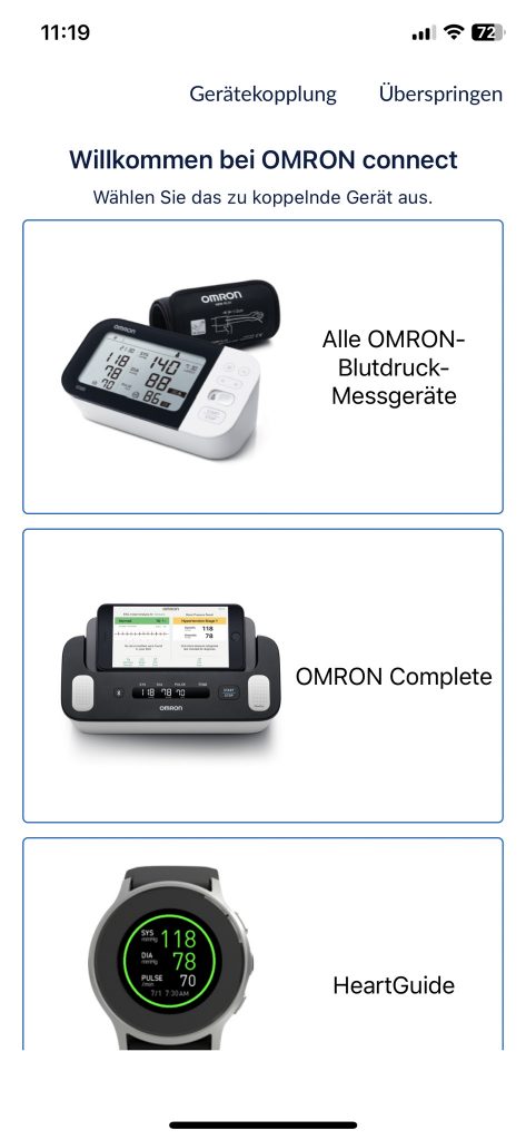 OMRON RS7 Intelli IT Handgelenk-Blutdruckmessgerät App Kopplung 1