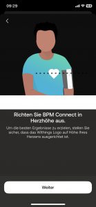 Withings BPM Connect Oberarm-Blutdruckmessgerät Erste Blutdruckmessung 3