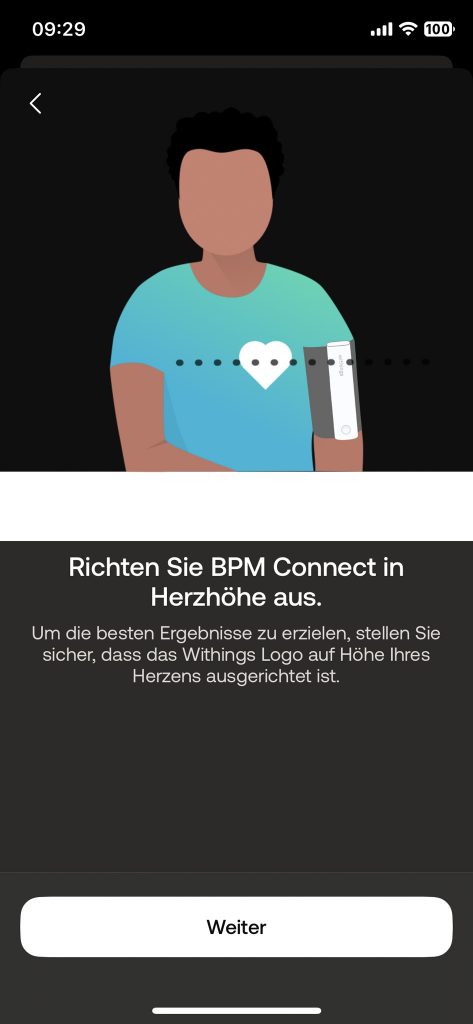 Withings BPM Connect Oberarm-Blutdruckmessgerät Erste Blutdruckmessung 3