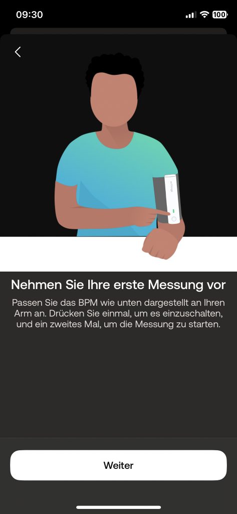 Withings BPM Connect Oberarm-Blutdruckmessgerät Erste Blutdruckmessung 4