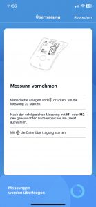 Beurer BM 85 Oberarm-Blutdruckmessgerät App Messvorgang