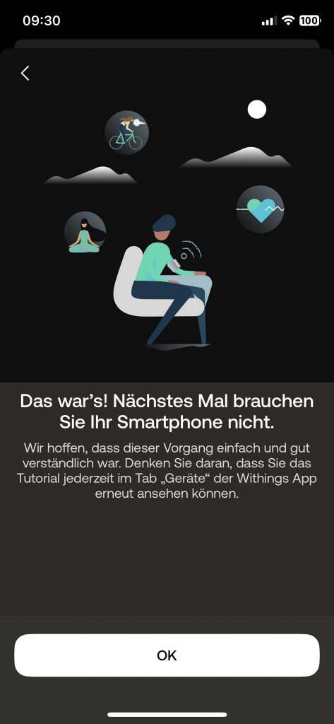 Withings BPM Connect Oberarm-Blutdruckmessgerät Erste Blutdruckmessung 5