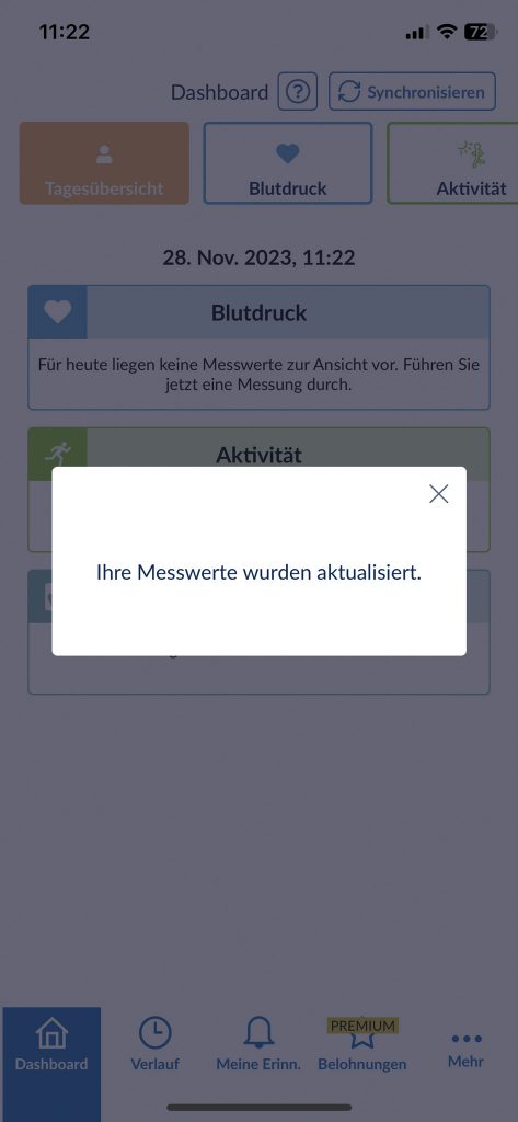 OMRON RS7 Intelli IT Handgelenk-Blutdruckmessgerät App Übertragung Messwerte