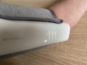 Withings BPM Connect Oberarm-Blutdruckmessgerät Ergebnis systolisch