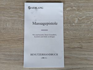 Anleitung der Aerlang EM-8 Massagepistole geschlossen