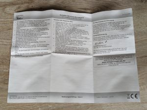 Anleitung der Newgen Medicals ZX-6210-675 Massagepistole geöffnet von hinten