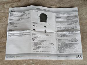 Anleitung der Newgen Medicals ZX-6210-675 Massagepistole geöffnet vor vorne