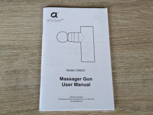 Anleitung der arboleaf CM20C Massagepistole geschlossen