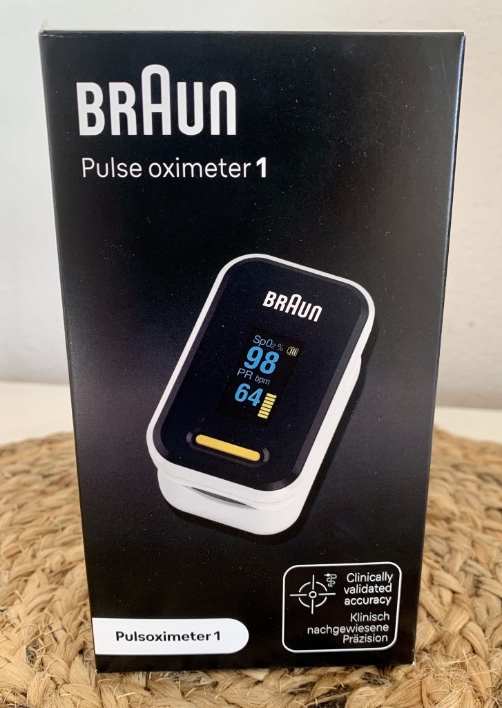 Braun Healthcare Pulsoximeter 1 im Karton von vorne