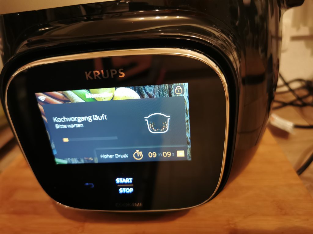 Cook4me Touch WiFi Kochvorgang