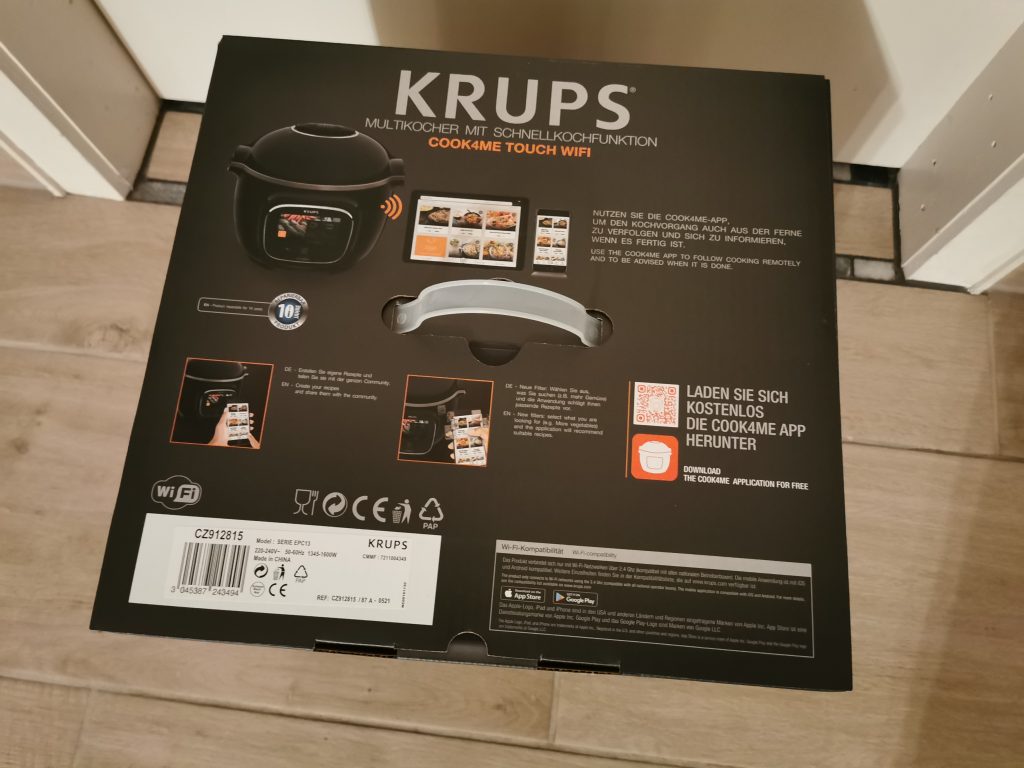 Cook4me Touch WiFi Verpackung oben