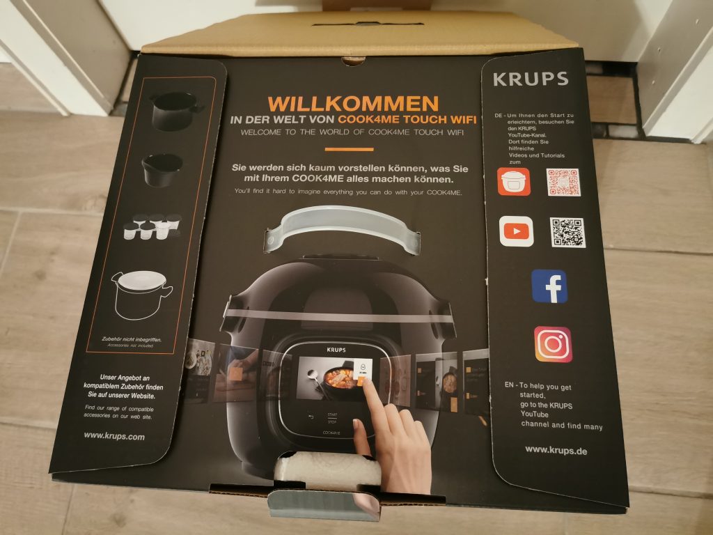Cook4me Touch WiFi Verpackung oben öffnen