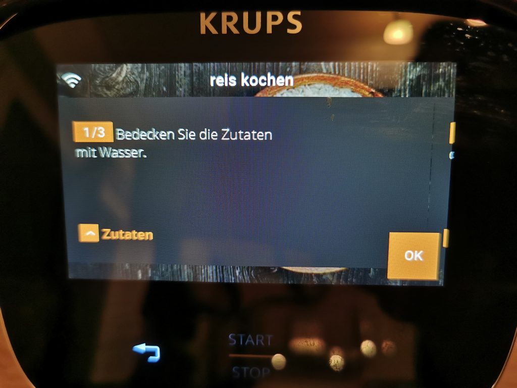 Cook4me Touch WiFi Zubereitungsanweisung