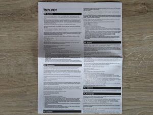 Garantie der Beurer MG 99 Massagepistole