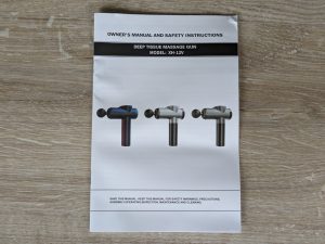 Geschlossene Anleitung der BURNNOVE XH-12V Massagepistole