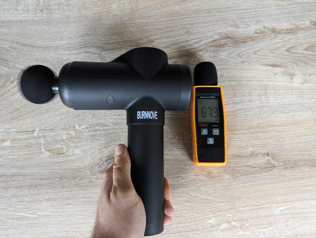 Getestete Lautstärke der BURNNOVE XH-12V Massagepistole