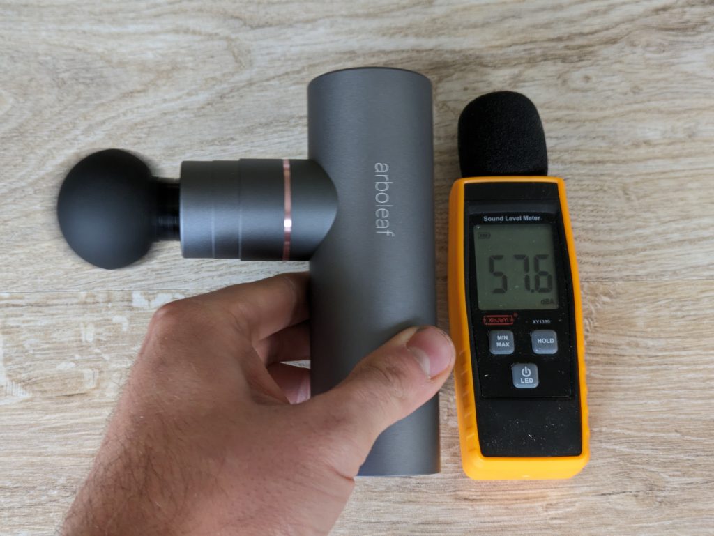 Getestete Lautstärke der arboleaf CM20C Massagepistole