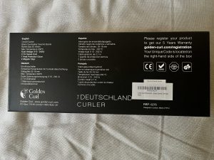 Golden Curl Lockenstab Verpackung Rückseite