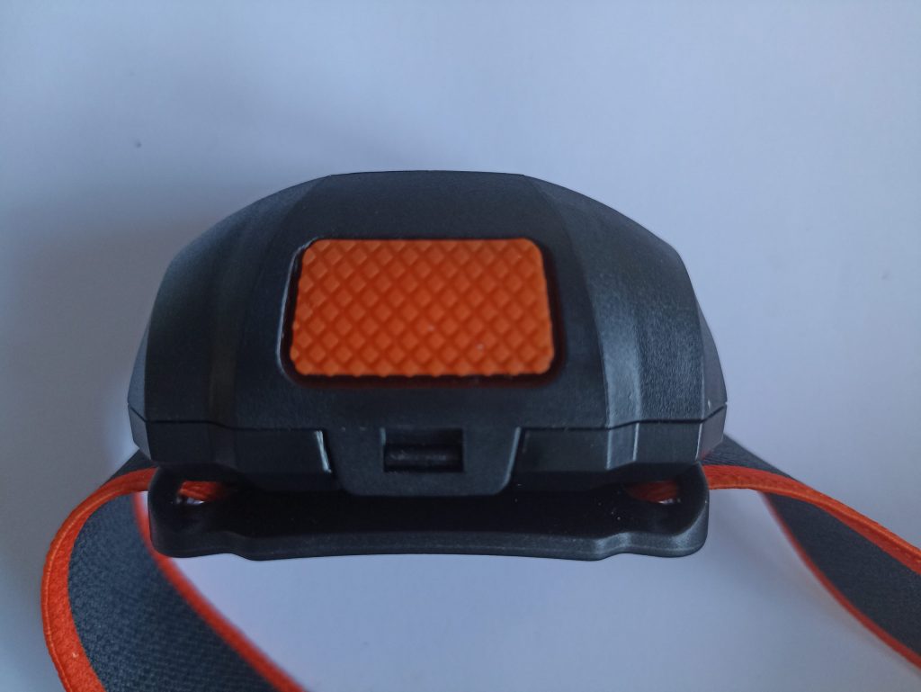 Gritin G1350 Stirnlampe, Anscht von oben, Bedienknopf