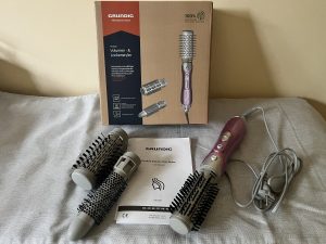 Grundig HS6220 Lockenstab mit Zubehör und Verpackung