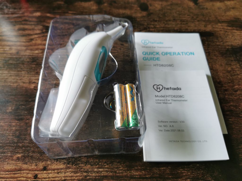 Hetaida HTD8208C Ohrthermometer Lieferumfang