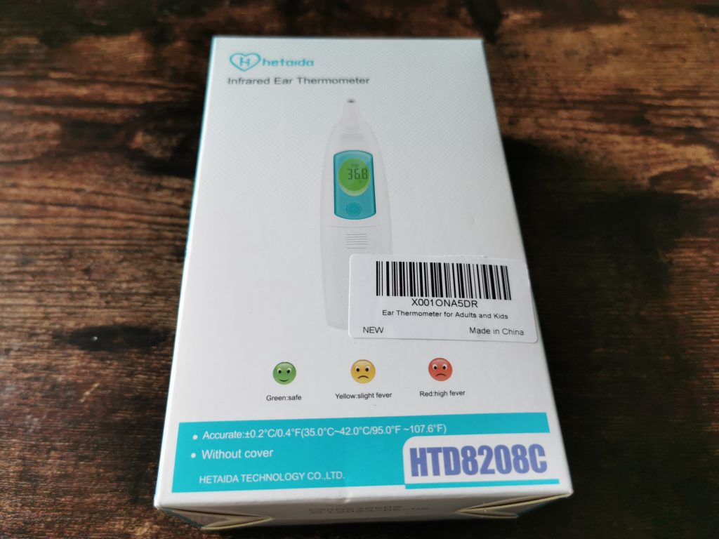 Hetaida HTD8208C Ohrthermometer Verpackung vorn