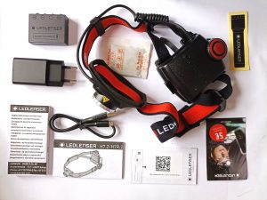 Ledlenser H7R.2 Stirnlampe, Lieferumfang vollständig ausgepackt