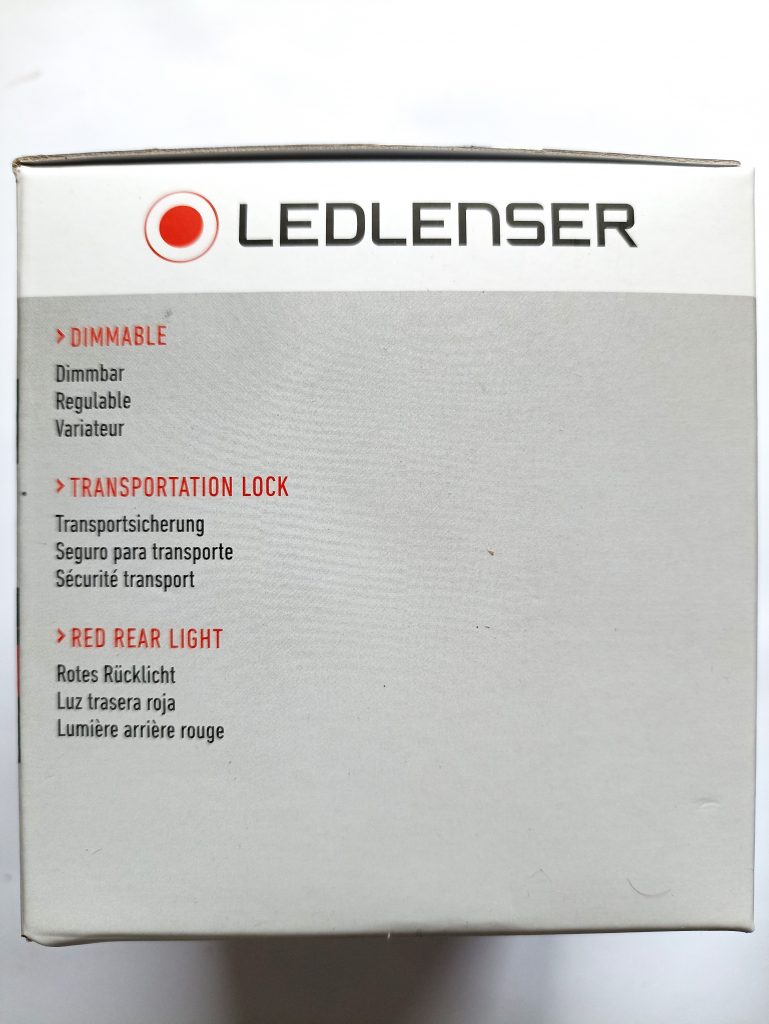 Ledlenser H7R.2 Stirnlampe, Seitenansicht der Verpackung 2