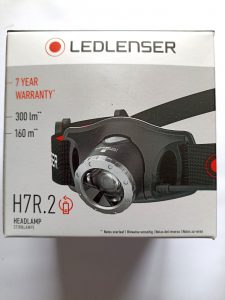 Ledlenser H7R.2 Stirnlampe, Vorderseite der Verpackung