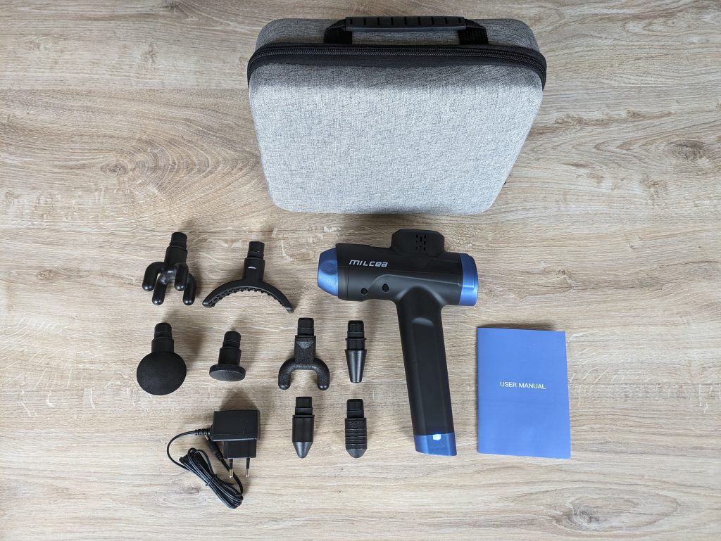 Lieferumfang der MILCEA MG-029 Massagepistole