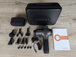 Lieferumfang der Mebak 3 Massagepistole