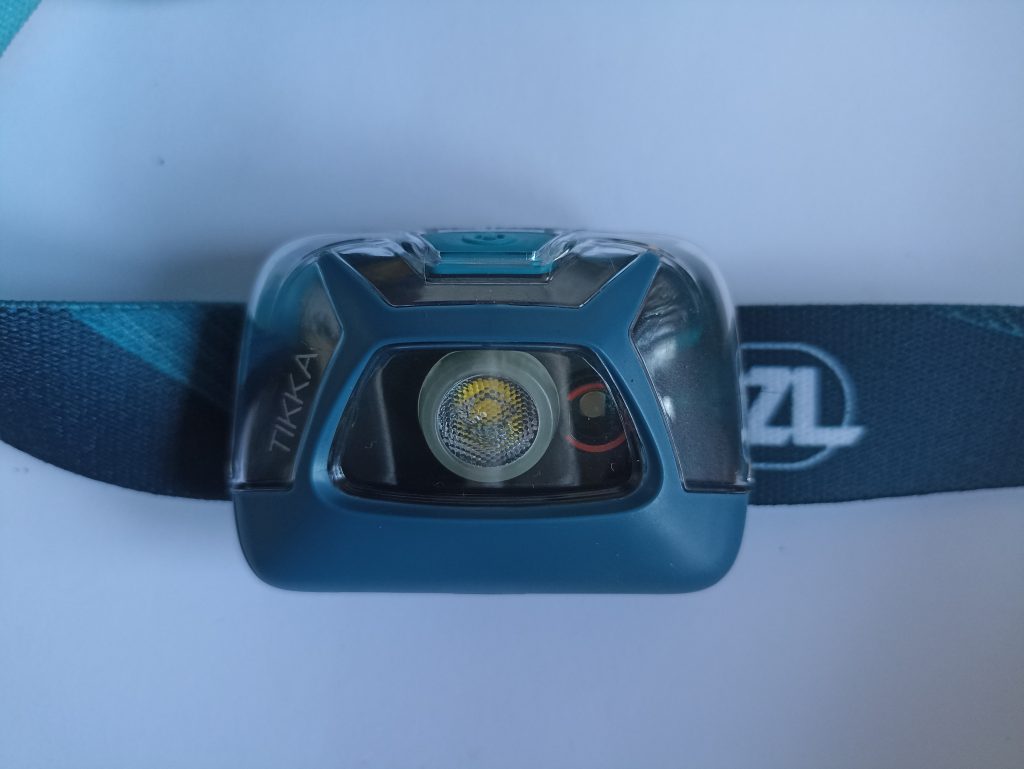 PETZL Tikka Stirnlampe, Ansicht von vorn