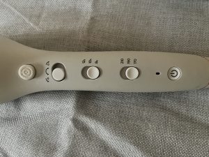 Philips automatischer Lockenstab Details und Bedienknöpfe