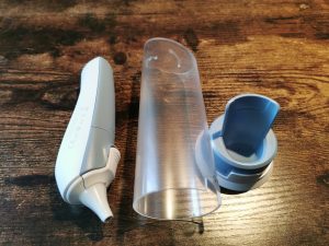 Sanitas SFT53 Ohrthermometer Ständer und Hülle