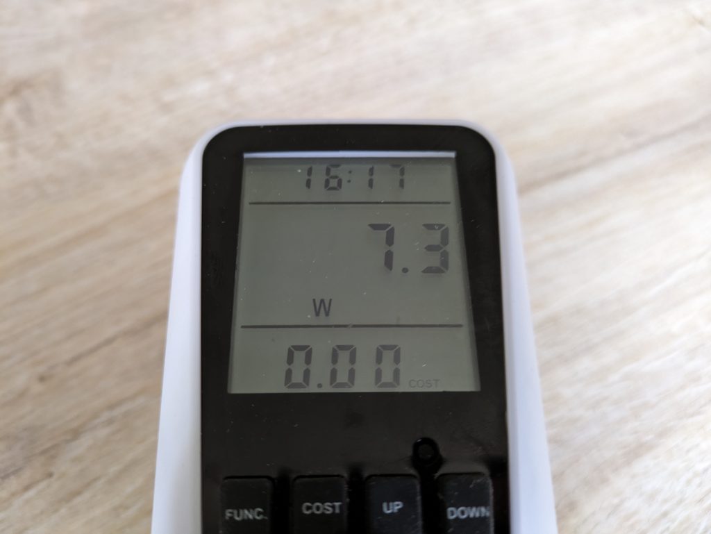 Stromverbrauch beim Laden der arboleaf CM20C Massagepistole