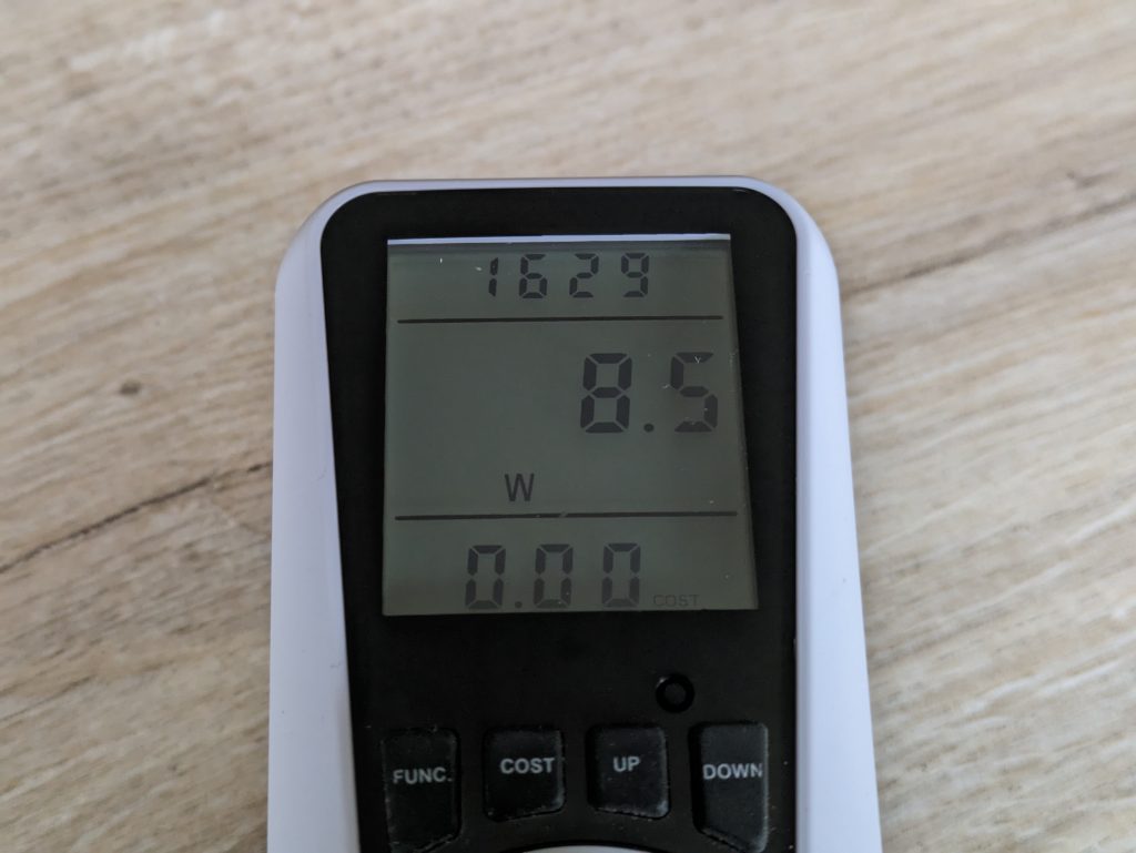 Stromverbrauch der Beurer MG 99 Massagepistole beim Laden