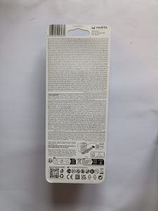 VARTA H20 Stirnlampe, Rückseite der Verpackung