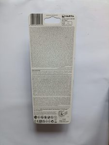 Varta H10 Pro Stirnlampe, Rückseite der Verpackung